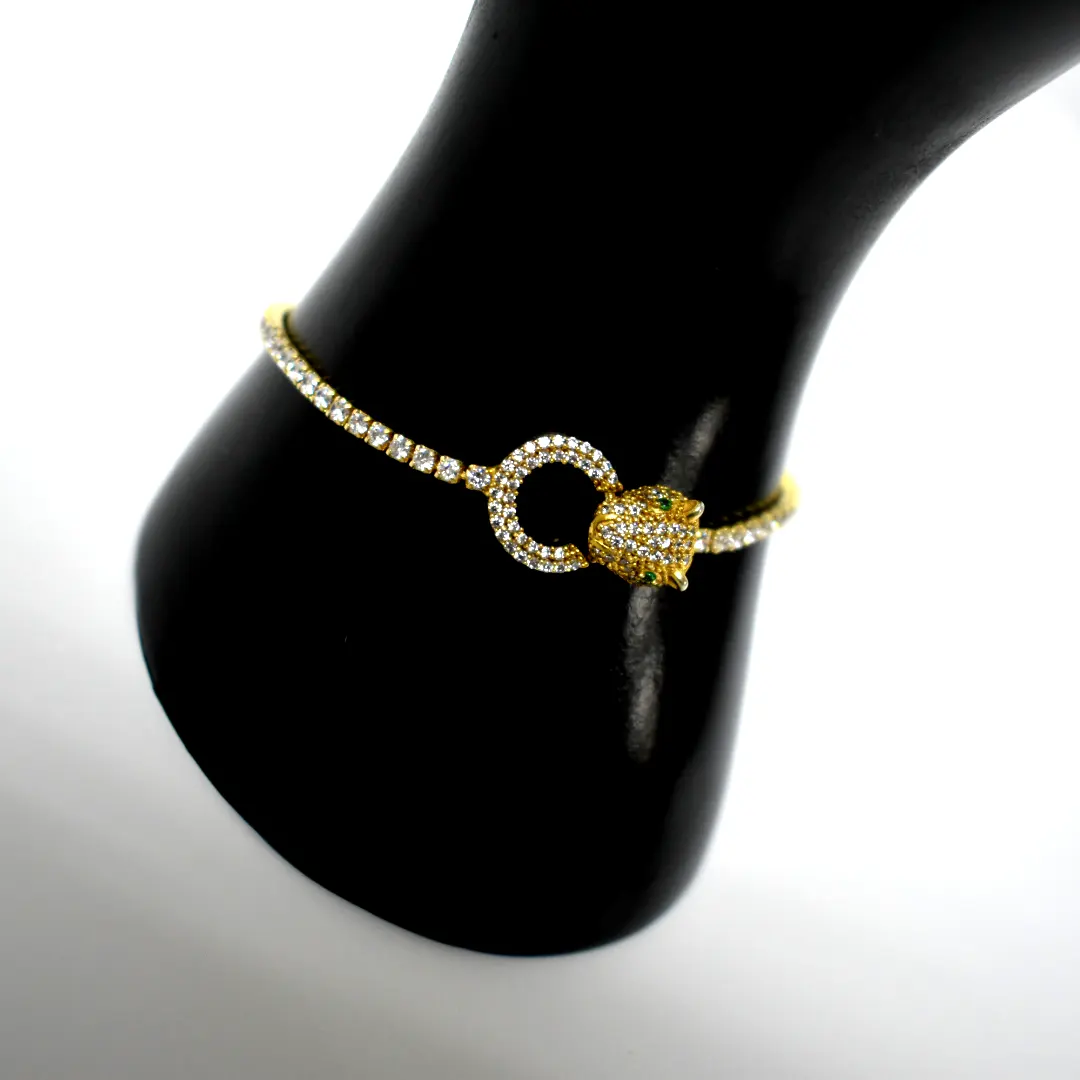 Golden mouse head bracelet