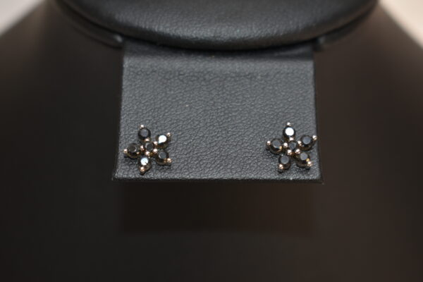 Sterling Silver Flower Stud Earrings - Image 3