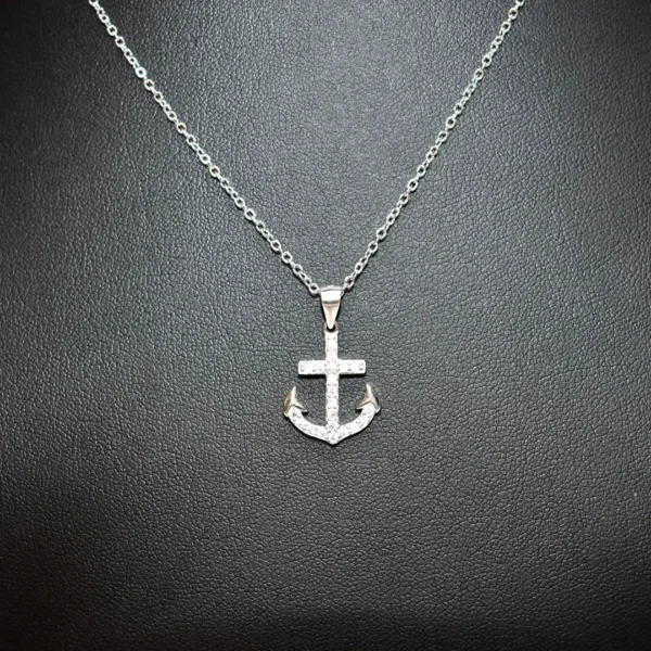 Shiny Anchor Necklace - Image 4