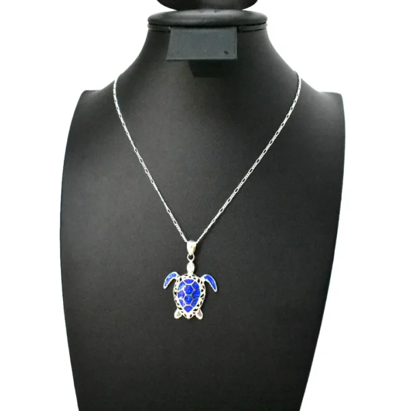 Blue Sea Turtle Pendant - Image 3