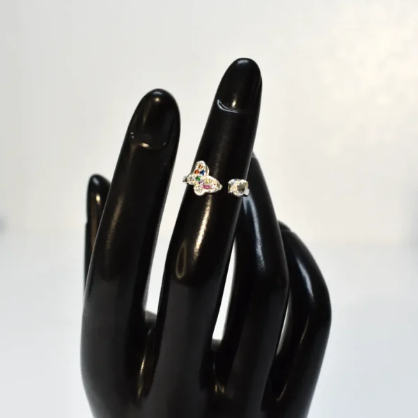 Half Finger Shiny Butterfly Ring - Image 3